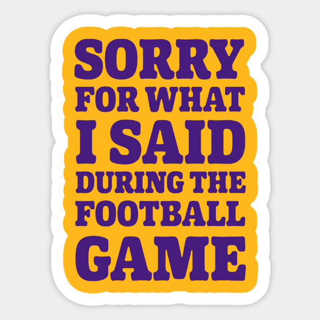 Sorry Purple Tigers Sticker by Gsweathers